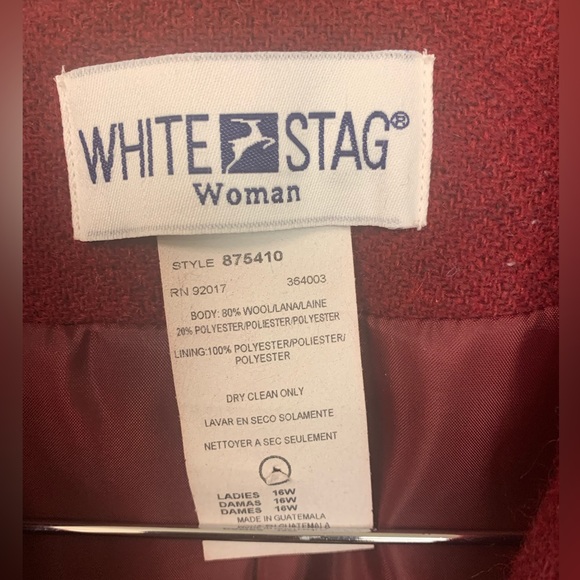 Burgundy Wool Shacket Jacket - Picture 4 of 5